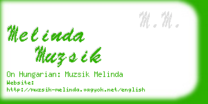 melinda muzsik business card